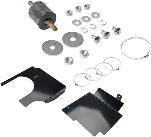 طقم مدخل هواء بارد مقاس 4 بوصات مناسب لـ 99-06 Sierra/Silverado 1500 2500,01-06 Sierra Silverado 3500,02-06 Escalade/Avalanche,00-06 Tahoe/Suburban 1500 2500 أنبوب ألومنيوم مع فلتر درع الحرارة (أسود) in Saudi Arabia