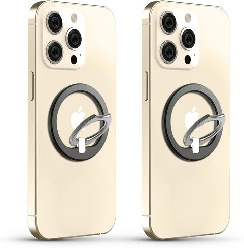 [عبوة من قطعتين] حامل حلقة معدنية رفيعة من PROfezzion لـ MagSafe، مقبض هاتف مغناطيسي قوي قابل للإزالة لهاتف iPhone 15 14 13 12 Pro Max Plus مع حافظة MagSafe [ليس للجراب العادي] [متوافق مع حامل السيارة MagSafe] in Kuwait