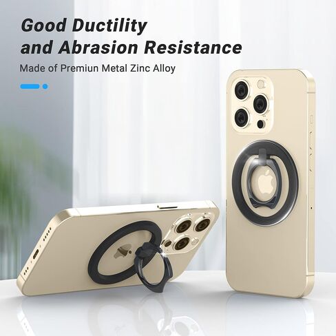 [عبوة من قطعتين] حامل حلقة معدنية رفيعة من PROfezzion لـ MagSafe، مقبض هاتف مغناطيسي قوي قابل للإزالة لهاتف iPhone 15 14 13 12 Pro Max Plus مع حافظة MagSafe [ليس للجراب العادي] [متوافق مع حامل السيارة MagSafe] in Kuwait