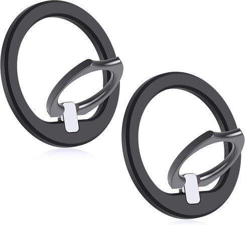 [عبوة من قطعتين] حامل حلقة معدنية رفيعة من PROfezzion لـ MagSafe، مقبض هاتف مغناطيسي قوي قابل للإزالة لهاتف iPhone 15 14 13 12 Pro Max Plus مع حافظة MagSafe [ليس للجراب العادي] [متوافق مع حامل السيارة MagSafe] in Kuwait