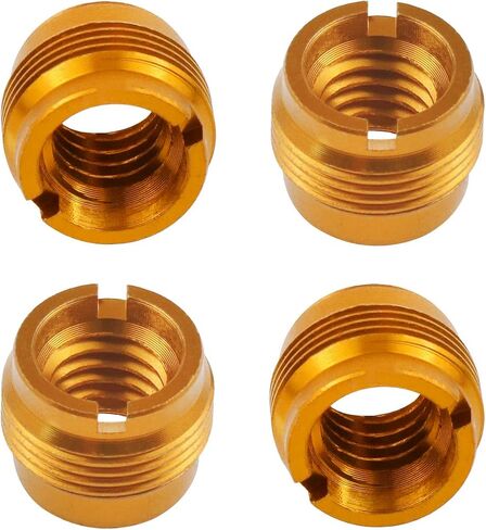 Haidong Microphone Clip Holder Nut Adapter 5/8" Male to 3/8" Female Microphone Screw Adapter Microphone Clip Holder Nut Adapter Microphone Rack Adapter (Gold)-4PCS in Saudi Arabia