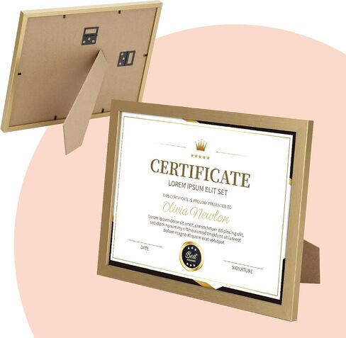 8.5x11 Picture Frame Certificate Frames Set, 12 Count, 8.5 x 11 Frames Bulk for Award Certificate Document Diploma, School, Office, Home Display ,Wall or Tabletop Display (Brown) in Saudi Arabia
