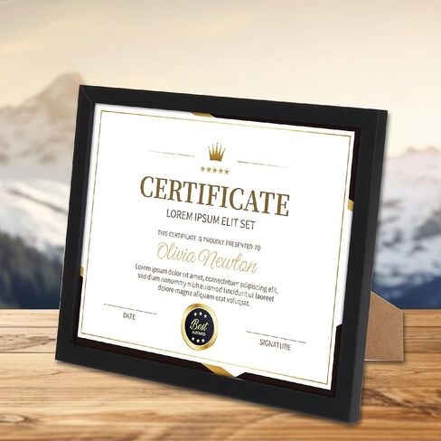 8.5x11 Picture Frame Certificate Frames Set, 12 Count, 8.5 x 11 Frames Bulk for Award Certificate Document Diploma, School, Office, Home Display ,Wall or Tabletop Display (Brown) in Saudi Arabia