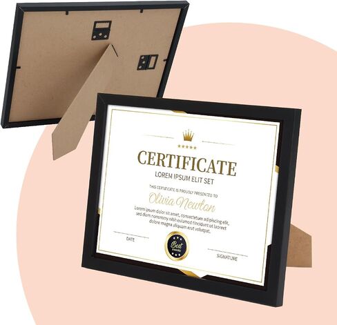 8.5x11 Picture Frame Certificate Frames Set, 12 Count, 8.5 x 11 Frames Bulk for Award Certificate Document Diploma, School, Office, Home Display ,Wall or Tabletop Display (Brown) in Saudi Arabia