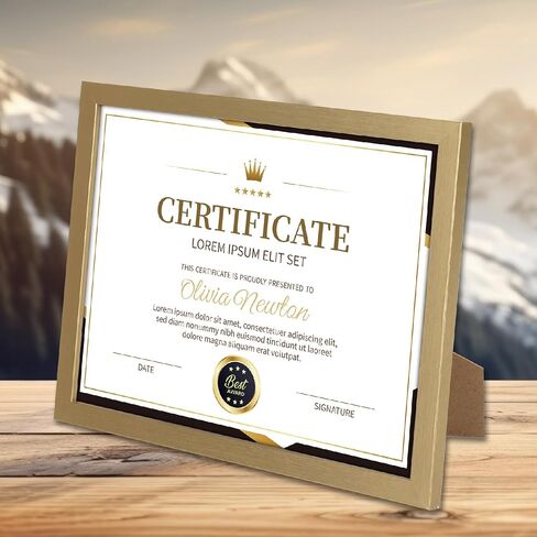 8.5x11 Picture Frame Certificate Frames Set, 12 Count, 8.5 x 11 Frames Bulk for Award Certificate Document Diploma, School, Office, Home Display ,Wall or Tabletop Display (Brown) in Saudi Arabia