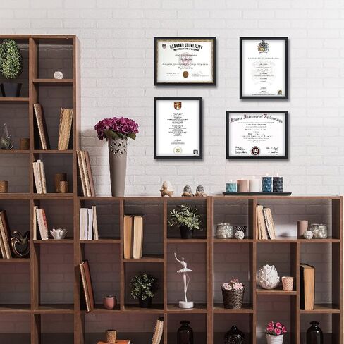 8.5x11 Picture Frame Certificate Frames Set, 12 Count, 8.5 x 11 Frames Bulk for Award Certificate Document Diploma, School, Office, Home Display ,Wall or Tabletop Display (Brown) in Saudi Arabia
