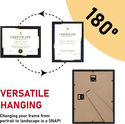 8.5x11 Picture Frame Certificate Frames Set, 12 Count, 8.5 x 11 Frames Bulk for Award Certificate Document Diploma, School, Office, Home Display ,Wall or Tabletop Display (Brown) in Saudi Arabia