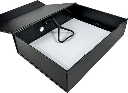 Folding Box File Binder Folder - Portable and Convenient Document Organizer with Magnetic Closure - Instantly Fold and Unfold to Save Space. Made from Eco-Friendly Recycled Carboard. (Pack of 4) in Saudi Arabia