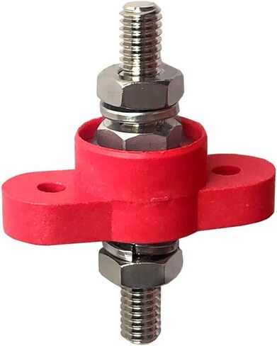 MGI SpeedWare 5/16" Feed-Thru Stud Junction Block Power Post for 12V 24V Automotive and Marine Battery Accessories Connections (Red) in Saudi Arabia