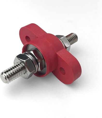 MGI SpeedWare 5/16" Feed-Thru Stud Junction Block Power Post for 12V 24V Automotive and Marine Battery Accessories Connections (Red) in Saudi Arabia