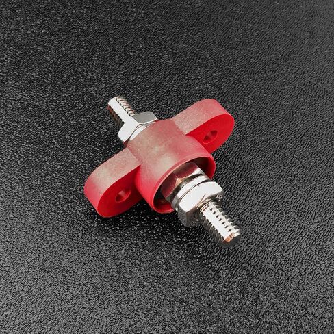 MGI SpeedWare 5/16" Feed-Thru Stud Junction Block Power Post for 12V 24V Automotive and Marine Battery Accessories Connections (Red) in Saudi Arabia