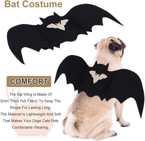 Dog Bat Wings Halloween Costume for Cat Dog Pet Halloween Bat Wing Dog Bat Costume Halloween Decoration Pet Apparel Cosplay (Medium) in Saudi Arabia