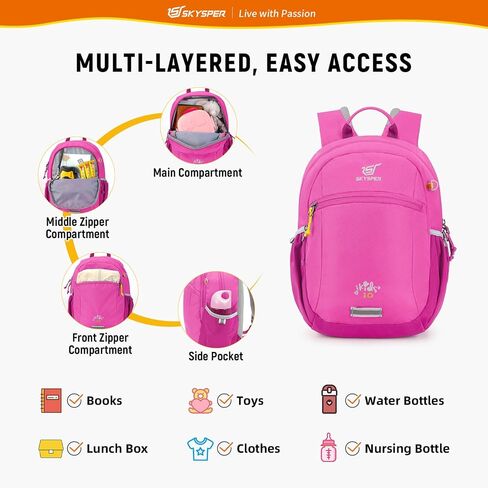 SKYSPER Preschool Kids Backpack 10L Toddler Travel Backpack for Kids Boys Girls(Cyan) in Saudi Arabia