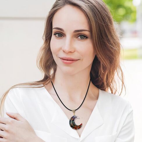 jumelon 12 جهاز كمبيوتر شخصى الكريستال قلادة القلائد، شفاء الطاقة سداسية الأحجار الكريمة القلائد، جمشت روز كوارتز القمر الشمس شقرا القلائد، البوهيمي الرجعية قلادة المجوهرات للنساء الفتيات الهدايا in Kuwait