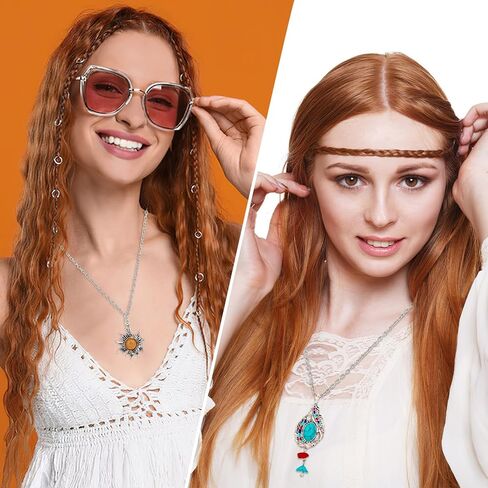 jumelon 12 جهاز كمبيوتر شخصى الكريستال قلادة القلائد، شفاء الطاقة سداسية الأحجار الكريمة القلائد، جمشت روز كوارتز القمر الشمس شقرا القلائد، البوهيمي الرجعية قلادة المجوهرات للنساء الفتيات الهدايا in Kuwait