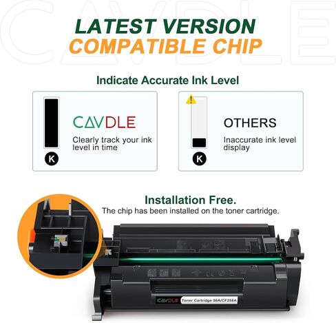 58A CF258A M404n Toner Cartridge Black 2-Pack (with Chip) Compatible for HP 58A CF258A 58X CF258X Pro M404dn M404n M404dw MFP M428fdw M428dw M428fdn M404 M428 M406 M430 Toner Printer in Saudi Arabia