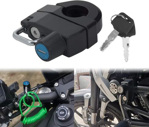 HDBUBALUS Motorcycle Helmet Lock Universal Fit for 7/8'' 22 mm Handlebars Compatible with Harley Sportster XL 883 1200 48 Cafe Racer Touring Road King Dyna in Saudi Arabia