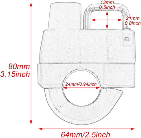 HDBUBALUS Motorcycle Helmet Lock Universal Fit for 7/8'' 22 mm Handlebars Compatible with Harley Sportster XL 883 1200 48 Cafe Racer Touring Road King Dyna in Saudi Arabia