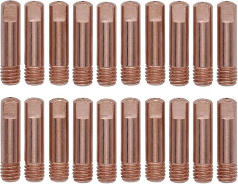 20pk Contact Tip .023'' & 0.6mm M6x25mm Copper Accessory for MB-15AK MIG/MAG Welding Torch in Saudi Arabia