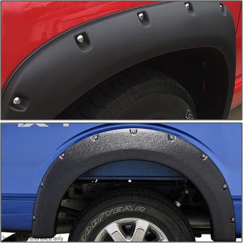 DNA Motoring WF-F25099-MBK 4Pcs/Kit Pocket-Riveted Style Side Wheel Fender Flares Compatible with 99-07 F-250 F-350 F-450 Super Duty in Saudi Arabia