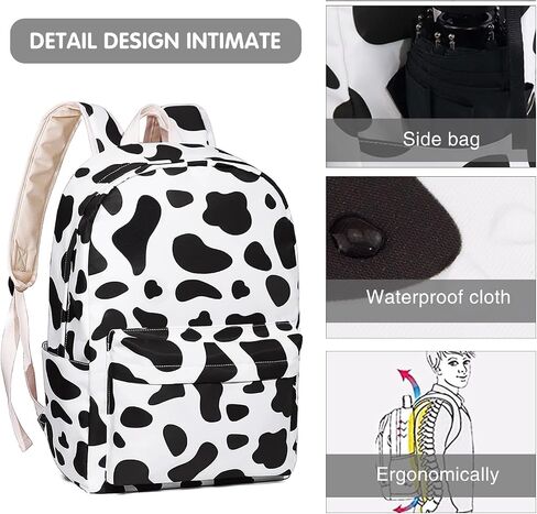 Mushroom School Backpack for Girls, Kids Teen School Bags Bookbags with Lunch Box and Pencil Case in Saudi Arabia