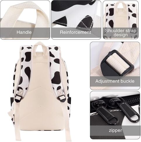 Mushroom School Backpack for Girls, Kids Teen School Bags Bookbags with Lunch Box and Pencil Case in Saudi Arabia