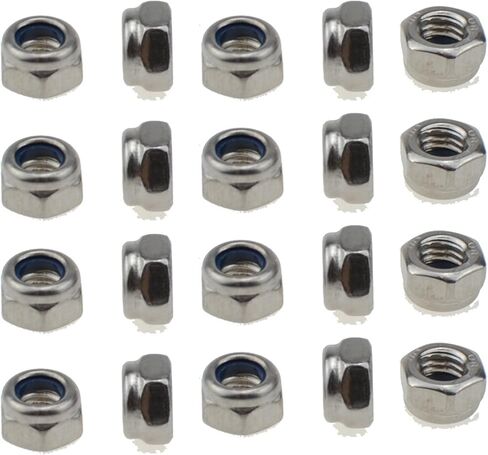 316 صامولة سداسية من الفولاذ المقاوم للصدأ Nylock Locknuts A2-80 (5، M16-2.0 درجة المسمار) in Saudi Arabia