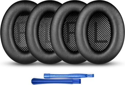 (زوجان + 2 أدوات تثبيت) وسائد أذن بديلة لسماعات Bose Quietcomfort 35 QC25 QC15 Ae2 SoundLink، وسائد أذن ناعمة من إسفنج الذاكرة لسماعات Bose، سمك مريح in Kuwait