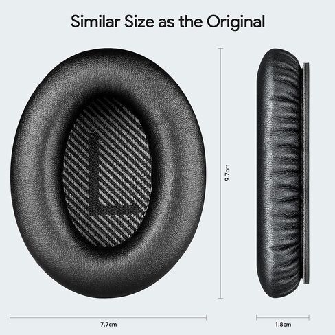 (زوجان + 2 أدوات تثبيت) وسائد أذن بديلة لسماعات Bose Quietcomfort 35 QC25 QC15 Ae2 SoundLink، وسائد أذن ناعمة من إسفنج الذاكرة لسماعات Bose، سمك مريح in Kuwait