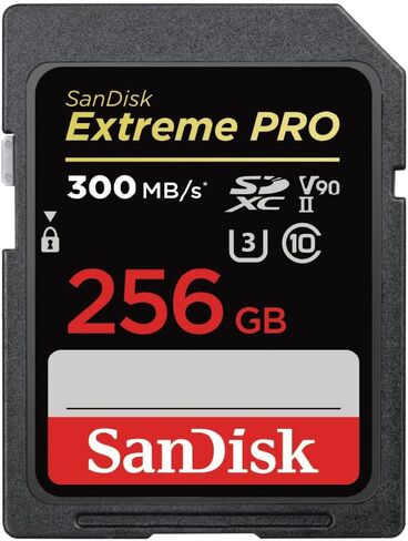 SanDisk Extreme PRO SDSDXDK-256G-GHJIN SD Card 256GB SDXC Class 10 UHS-II V90 Read Up to 300 MB/s in Saudi Arabia