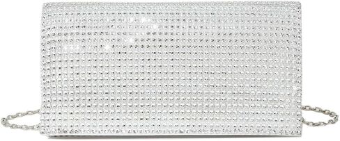 Women's Evening Bag Clutch Purse Glitter Party Wedding Handbag with Chain Sparkling Shoulder Bag in Saudi Arabia