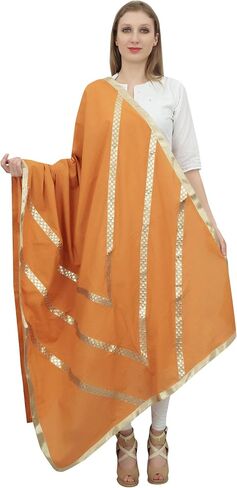 أوشحة نسائية هندية من تصميم Chunni قطن Dupatta عرقية in Kuwait