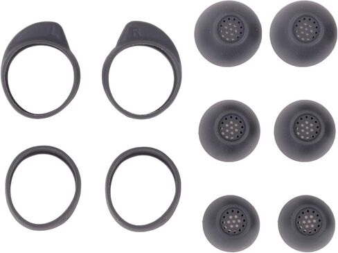 أطراف أذن بديلة وسماعات أذن ذات أطراف مجنحة لسماعات Samsung Galaxy Buds FE مناسبة للعلبة، 5 أزواج (جرافيت) in Kuwait