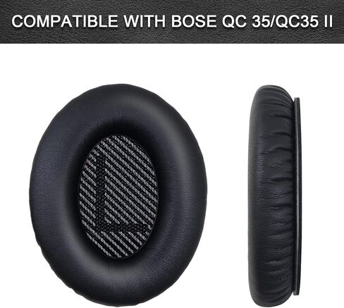 Replacement Ear Pads for Bose QuietComfort 35 35 II 15 25(qc 35 25 15/QC35 ii), Headphone Ear Covers, High Density Memory Cotton, Soft Leather, Adaptive Noise Isolation Headphones Pads Cushions in Saudi Arabia