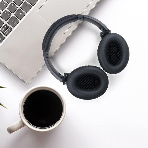 Replacement Ear Pads for Bose QuietComfort 35 35 II 15 25(qc 35 25 15/QC35 ii), Headphone Ear Covers, High Density Memory Cotton, Soft Leather, Adaptive Noise Isolation Headphones Pads Cushions in Saudi Arabia
