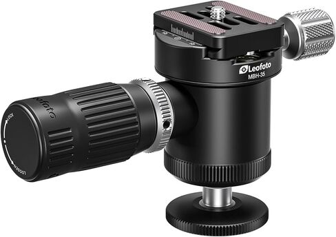 LEOFOTO MBH-35 رأس كروي مقلوب 35 مم مع المقود/التحكم في خنق الدراجة النارية Arca متوافق مثالي لإطلاق النار على الهدف in Saudi Arabia