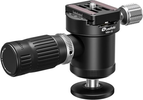 LEOFOTO MBH-35 رأس كروي مقلوب 35 مم مع المقود/التحكم في خنق الدراجة النارية Arca متوافق مثالي لإطلاق النار على الهدف in Saudi Arabia