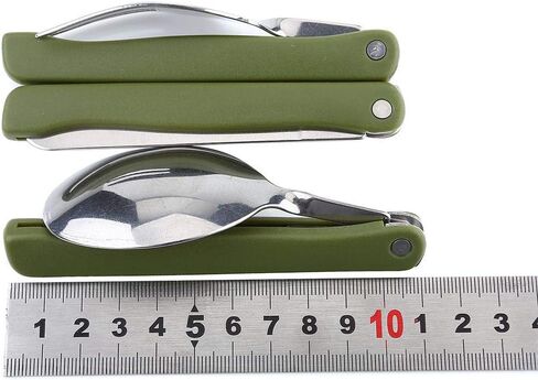 Flatware Set, Outdoor Cutlery Set Stainless Steel Folding Forks Spoons Knives Set Mirror Polished for Camping Picnic Travel in Saudi Arabia