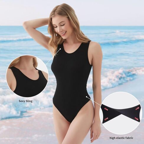 Women's one-Piece Sports Swimsuit, Fashionable Slim fit Swimsuit, Training Swimsuit in Saudi Arabia