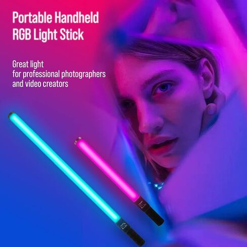 LS-800C 36W RGB مصباح فيديو LED محمول باليد، مع بطارية مدمجة قابلة لإعادة الشحن 44WH والتحكم في التطبيق، قابل للتعديل 2800K-8000K (98 سم) in Kuwait