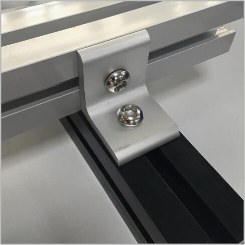 4Pcs Inside Corner Bracket Gusset，2 Hole Aluminum L Bracket Connector for 4040mm Aluminum Extrusion Profile 40x40 with Slot 8mm, Sliver Tone in Saudi Arabia