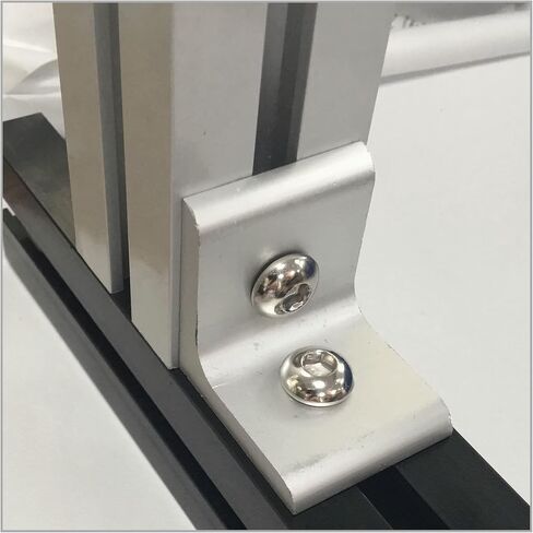 4Pcs Inside Corner Bracket Gusset，2 Hole Aluminum L Bracket Connector for 4040mm Aluminum Extrusion Profile 40x40 with Slot 8mm, Sliver Tone in Saudi Arabia