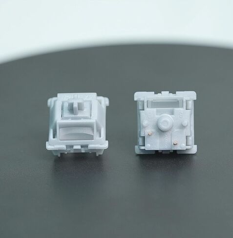 GATERON Smoothie Silver Keyboard Switches, Linear RGB LED 5 Pin Factory Pre-lubed 45gf Full POM Key Switches for MX Mechanical Keyboard(105PCS) in Saudi Arabia
