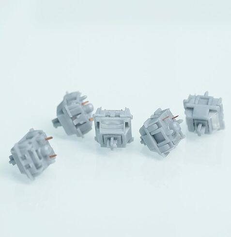 GATERON Smoothie Silver Keyboard Switches, Linear RGB LED 5 Pin Factory Pre-lubed 45gf Full POM Key Switches for MX Mechanical Keyboard(105PCS) in Saudi Arabia