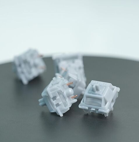 GATERON Smoothie Silver Keyboard Switches, Linear RGB LED 5 Pin Factory Pre-lubed 45gf Full POM Key Switches for MX Mechanical Keyboard(105PCS) in Saudi Arabia