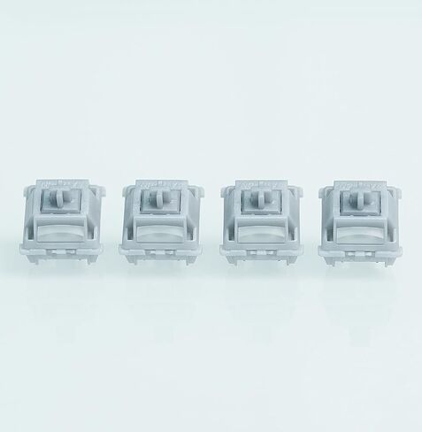 GATERON Smoothie Silver Keyboard Switches, Linear RGB LED 5 Pin Factory Pre-lubed 45gf Full POM Key Switches for MX Mechanical Keyboard(105PCS) in Saudi Arabia