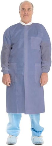 Kimberly-Clark Kimberly Clark Basic Plus Lab Coats, Protective 3-Layer SMS Fabric, Knit Collar & Cuffs, Unisex in Saudi Arabia