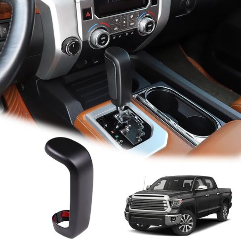 Car Shifter Gear Hand Brake Trim Cover Compatible with Toyota Tundra 2007-2021 Sequoia 2008-2020 Center Console Gear Shift Head Protection Cover Automatic Gear Shift Knob Cover Interior Accessories in Saudi Arabia