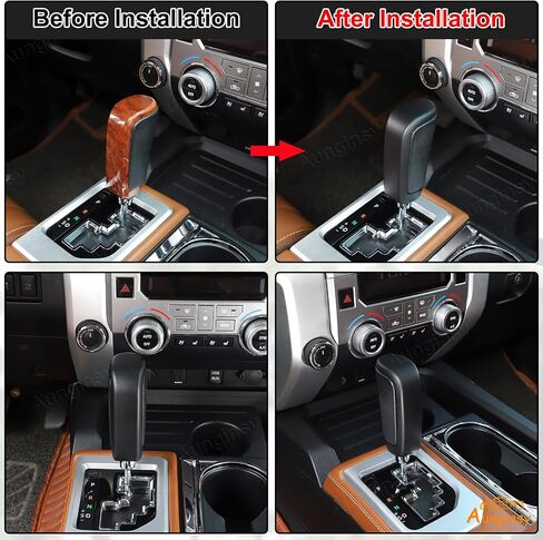Car Shifter Gear Hand Brake Trim Cover Compatible with Toyota Tundra 2007-2021 Sequoia 2008-2020 Center Console Gear Shift Head Protection Cover Automatic Gear Shift Knob Cover Interior Accessories in Saudi Arabia