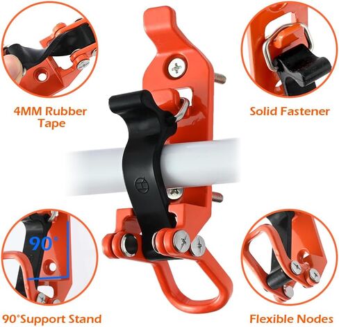 2 قطعة من رف المجرفة، حامل مجرفة لرف السقف، حامل مجرفة مشبك مطاطي للتثبيت على الحائط، مشبك سريع الفك لمعدات رف السقف in Kuwait